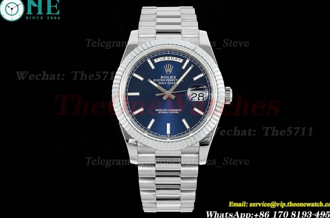 DayDate VR3255 SS 228239 40mm Blue (Gain Weight) V4 JDF SS Stk 1222